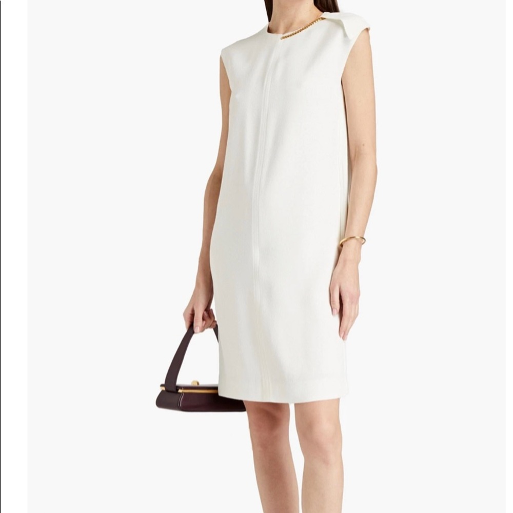 VICTORIA BECKHAM
Chain-embellished crepe dress